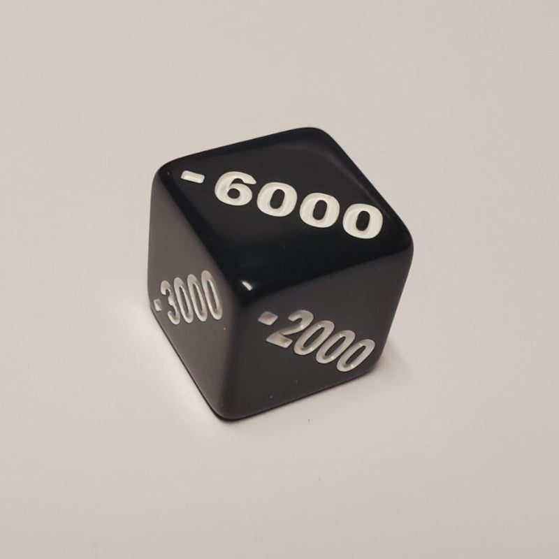 6X Negative -1000 to -6000 Counter Dice Compatible with One Piece TCG