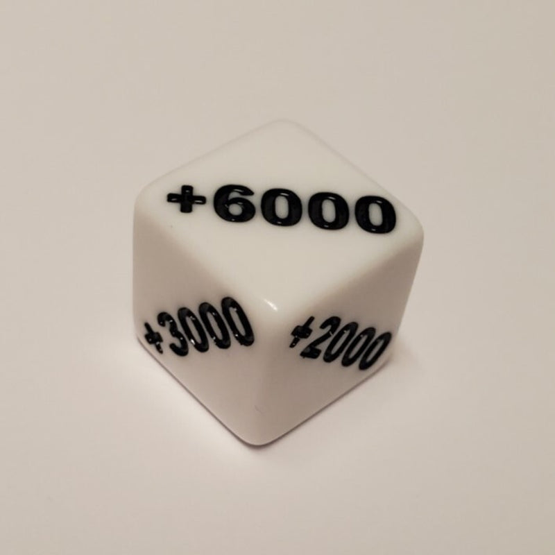 Positive +1000 to +6000 Counter Dice Compatible with One Piece TCG