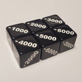 6X Negative -1000 to -6000 Counter Dice Compatible with One Piece TCG