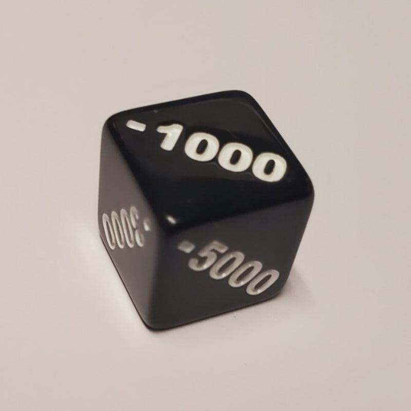 6X Negative -1000 to -6000 Counter Dice Compatible with One Piece TCG